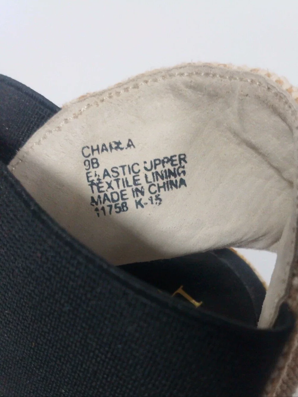 Lauren Ralph Lauren Charza Espadrille Wedge Sandals Womens 9B Black Elastic